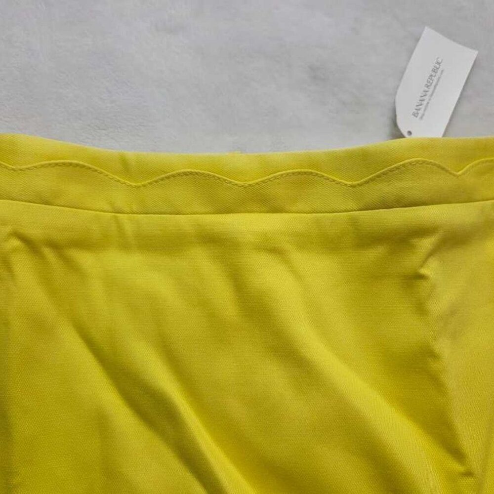 New 10 Banana Republic scalloped mini skirt in Lively Chartreuse - Picture 4 of 11